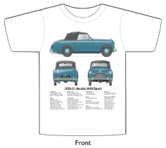 Austin A40 Sport 1950-51 T-shirt Front